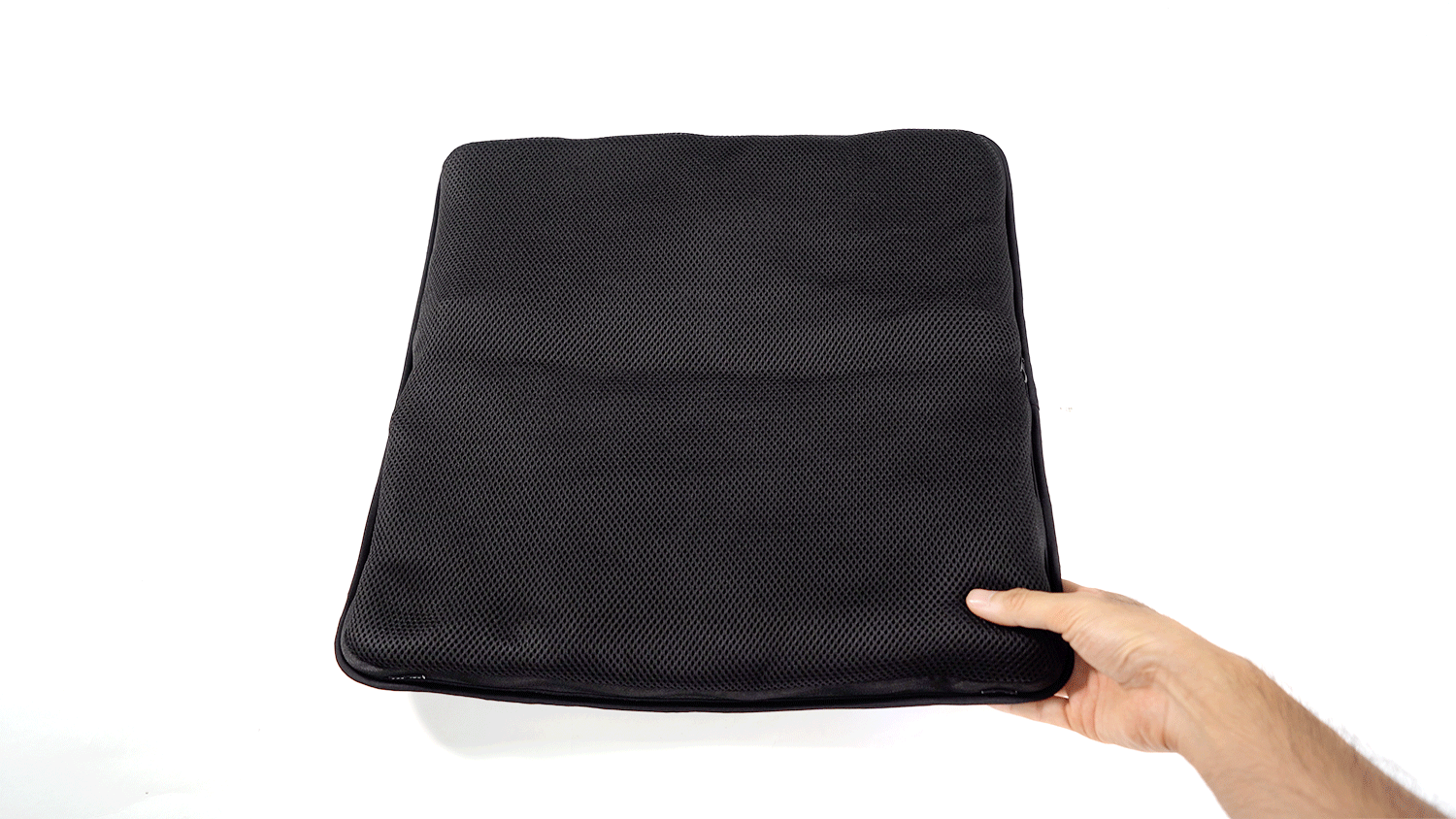 Home Demonstration of pressing the built-in controls to inflate and deflate an AJ AIR CUSHION