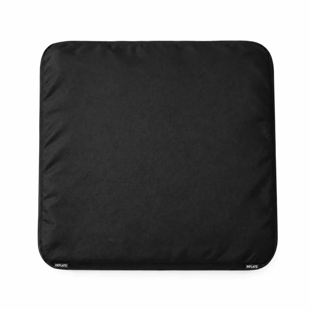 AJ AIR CUSHION Work 45 professional adjustable air seat cushion with black polyester cover