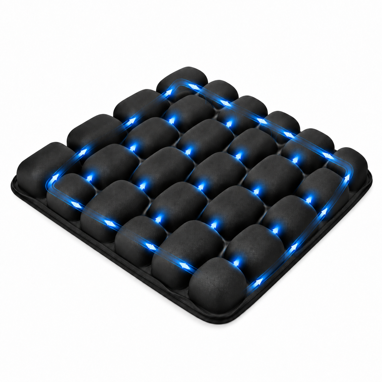 AJ AIR CUSHION 27-cell interconnected air system with internal air channels
